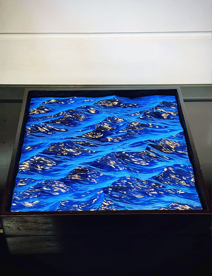 The Eternal Tide | Hand-Carved 3D Ocean Relief Wall Art