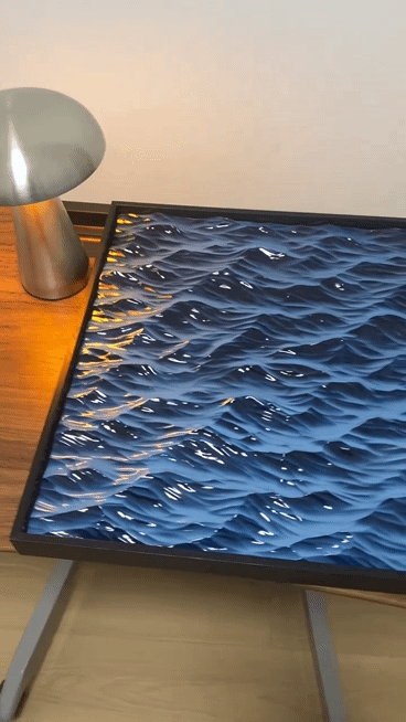 The Eternal Tide | Hand-Carved 3D Ocean Relief Wall Art