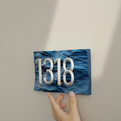 Custom House Number (Gypsum/Metal)